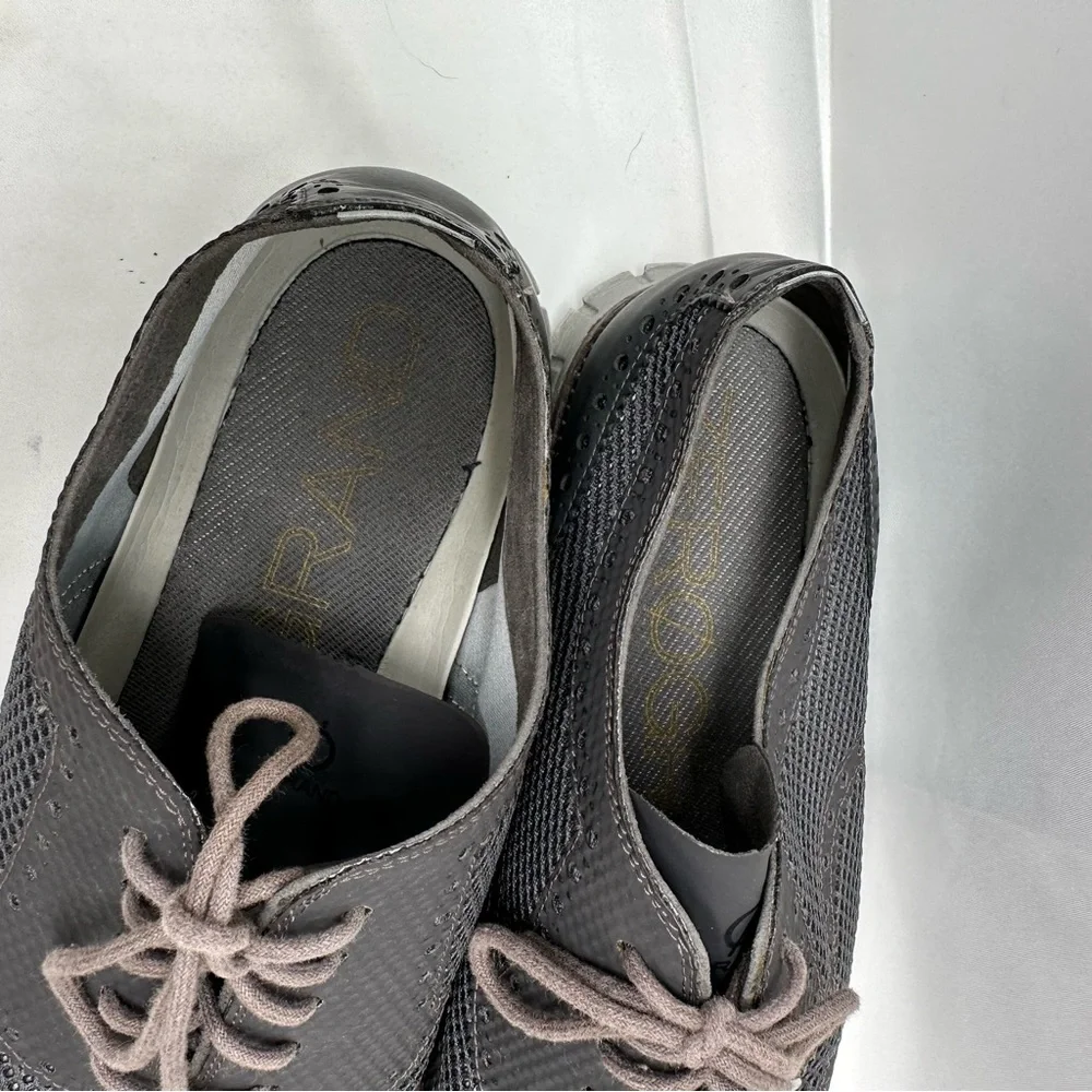 Cole Haan Grand OS grey wingtip Oxford loafers size 13